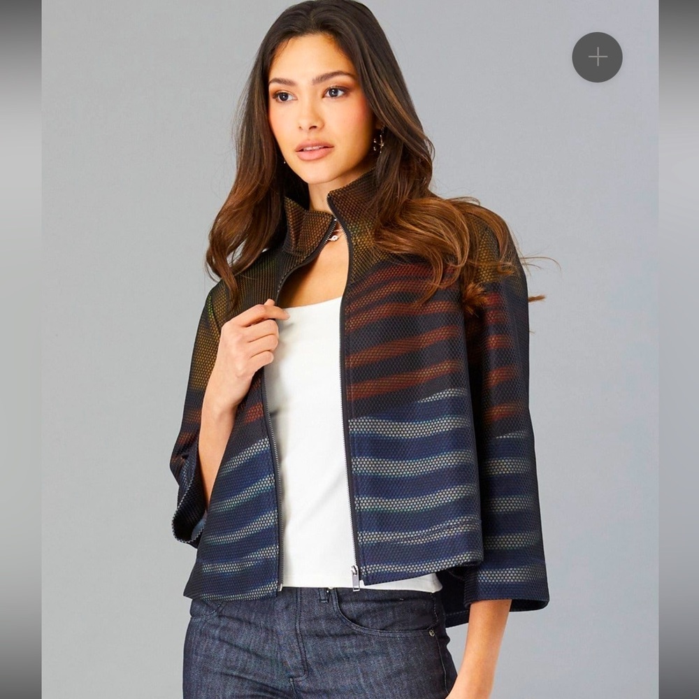 Lola & Sophie Wave Mesh Neoprene jacket in Nightwatch